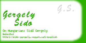gergely sido business card